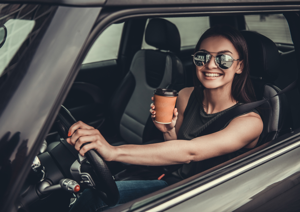 Coffee in a car