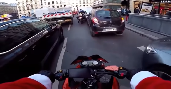 santa motorcycle