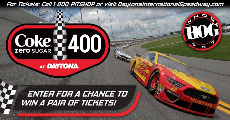 2020 Coke Zero Sugar 400 win tickets from 95.7 the hog