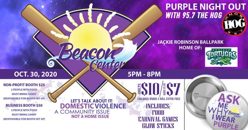 Purple Night Out with 95.7 The Hog and Daytona Tortugas