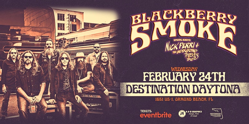 BLACKBERRY SMOKE 800X400 BLACKBERRY SMOKE @ Destination Daytona Feb. 24, 2021
